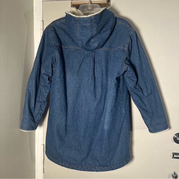 🐈⬛Cat Denim Sherpa Lined Embroidered Coat - Picture 5 of 16